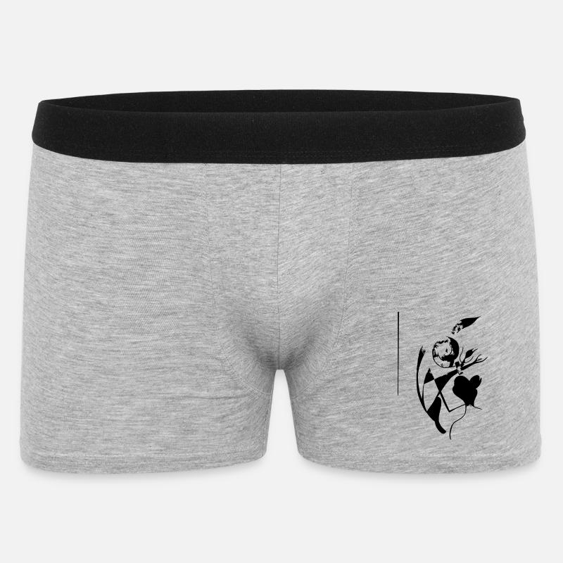 Sakura  - Männer Boxer Shorts - Grau meliert