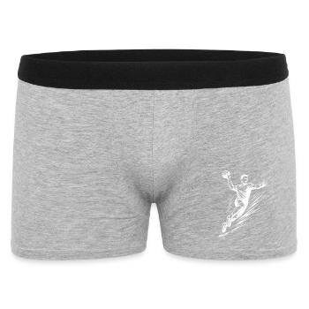Handball motif that works immediately for men - Men's Boxer Shorts - heather grey - Front