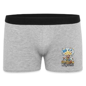Käpsele Schwabe Erfinder Spätzle Ideen Humor Witz - Männer Boxer Shorts - Grau meliert - Vorne
