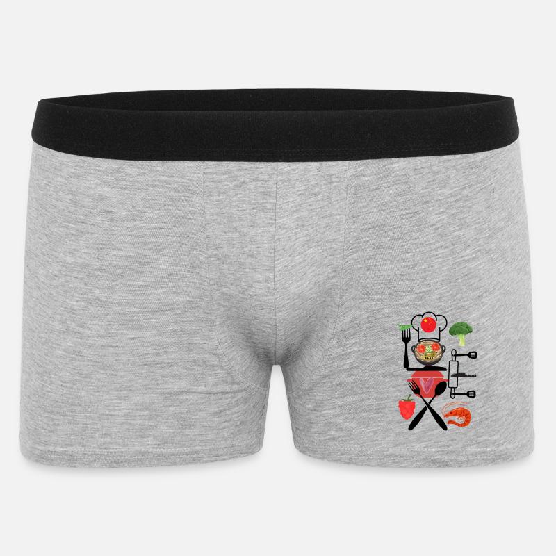 China Kitchen Collage - Männer Boxer Shorts - Grau meliert