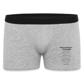 Überlebensregel mit Teenager - Männer Boxer Shorts - Grau meliert - Vorne
