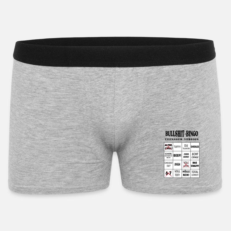 Bingo à la connerie – Version ado - Boxer Homme - gris chiné