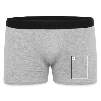 Missing Image – File Not Found Hochformat - Männer Boxer Shorts - Grau meliert - Vorne