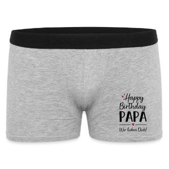 Joyeux anniversaire Tenue de fête papa Papa - Boxer Homme - gris chiné - Devant