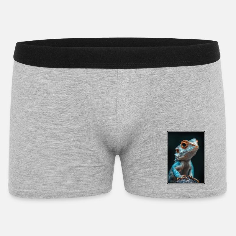 Eidechsen Eidechse - Männer Boxer Shorts - Grau meliert