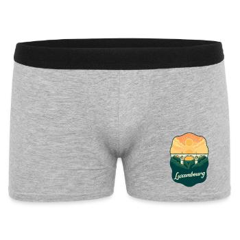 Emblème vintage du pont Adolphe du Luxembourg - Boxer Homme - gris chiné - Devant