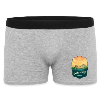 Göteborg Schweden Retro Sunset Reiseabzeichen - Männer Boxer Shorts - Grau meliert - Vorne