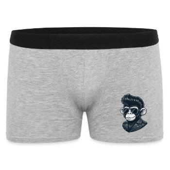Cool Monkey Chimpanzee Sunglasses Rock and Roll - Men's Boxer Shorts - heather grey - Front