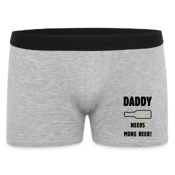 Daddy Needs More Beer! (Dad / Dad / Beer / POS) - Men's Boxer Shorts - heather grey - Front