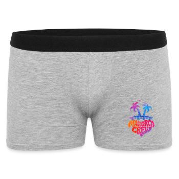 Mallorca crew palm trees - Men's Boxer Shorts - heather grey - Front
