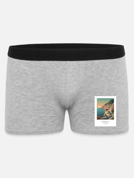 Italia Coastal Magic Motorcycle - Men's Boxer Shorts - heather grey