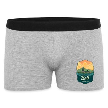 Badge de voyage Vintage Sunset du Temple de Bali - Boxer Homme - gris chiné - Devant