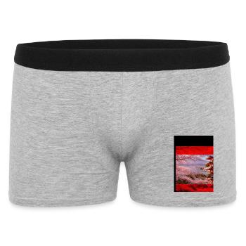 Kirschblütenpagode Szene - Männer Boxer Shorts - Grau meliert - Vorne