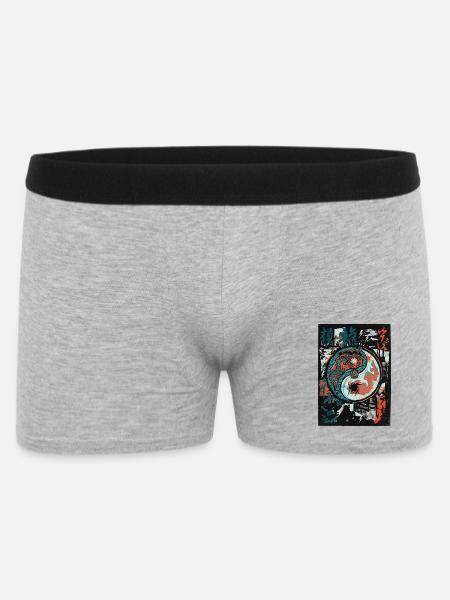 Cool Yin and Yang - Men's Boxer Shorts - heather grey