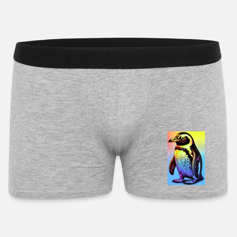 Pinguin - Männer Boxer Shorts - Grau meliert