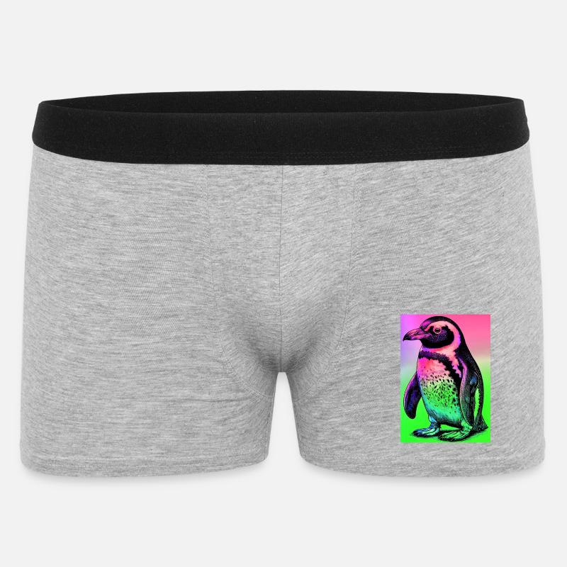 Pinguin - Männer Boxer Shorts - Grau meliert