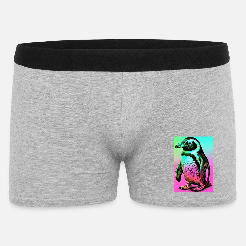 Pinguin - Männer Boxer Shorts - Grau meliert