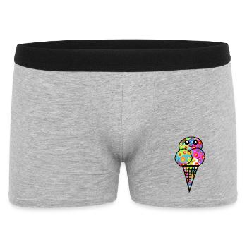 Glacée Blossom Colorée Glace Rétro années 60 - Boxer Homme - gris chiné - Devant