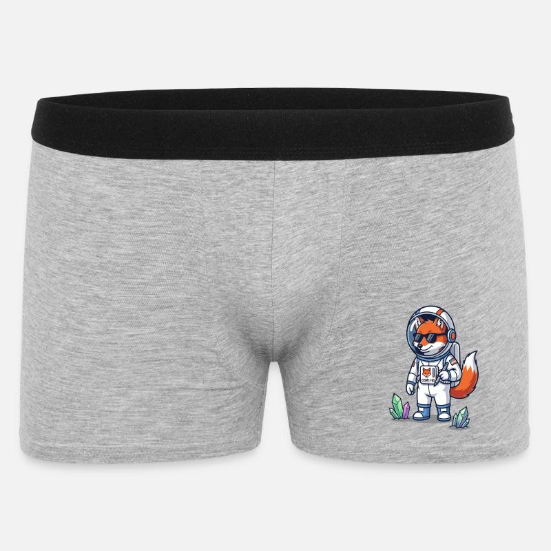 Cosmo Fox Astronaute Explorateur Spatial - Boxer Homme - gris chiné