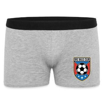Big Balls Club Football Badge - Men's Boxer Shorts - heather grey - Front