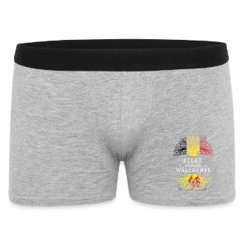Belge De Racines Wallonnes T-Shirt Cadeau Humour - Boxer Homme - gris chiné - Devant