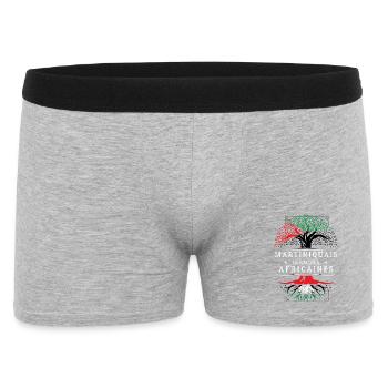 Martiniquais De Racines Africaines T-Shirt Cade... - Boxer Homme - gris chiné - Devant