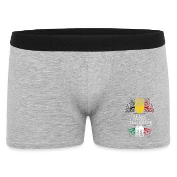 Belge De Racines Italiennes T-Shirt Cadeau Humour - Boxer Homme - gris chiné - Devant