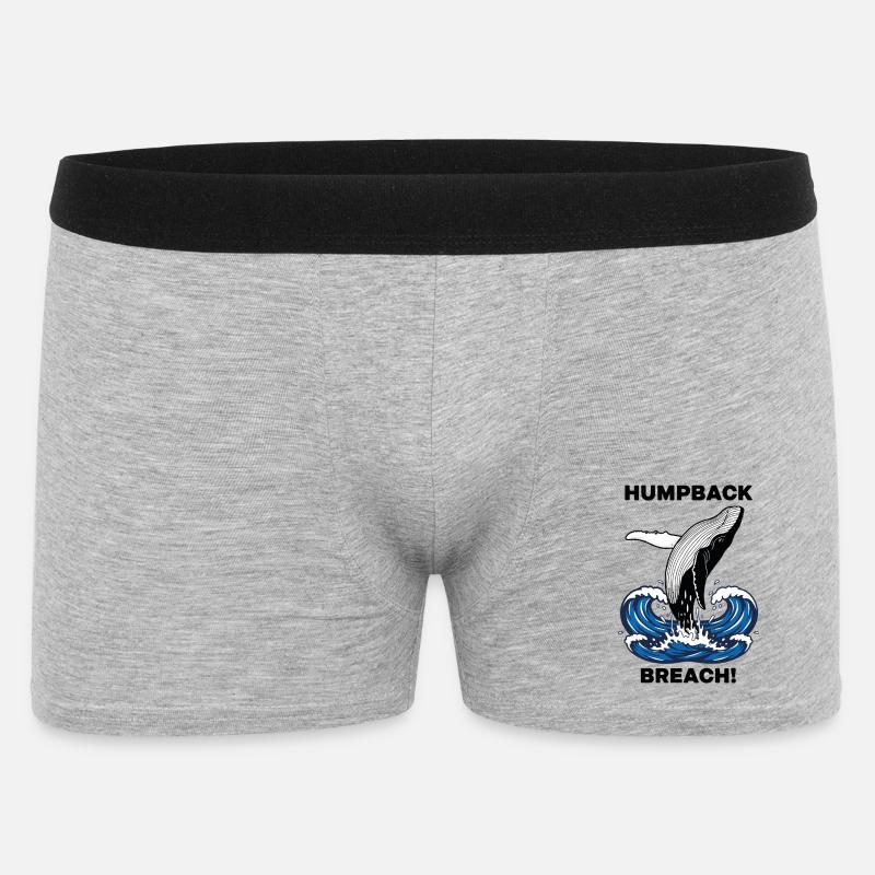 Buckelwalbruch Seebuckelwal - Männer Boxer Shorts - Grau meliert