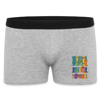 Bunte Wurm-Barcode-Kollektion - Männer Boxer Shorts - Grau meliert - Vorne