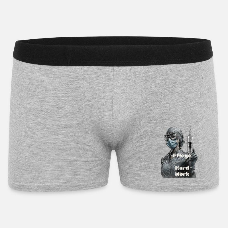 Pflegeheldin Harte Arbeit - Männer Boxer Shorts - Grau meliert
