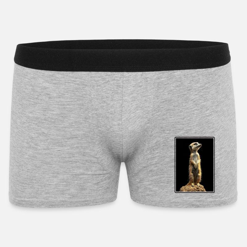 Meerkat Erdmännchen - Männer Boxer Shorts - Grau meliert