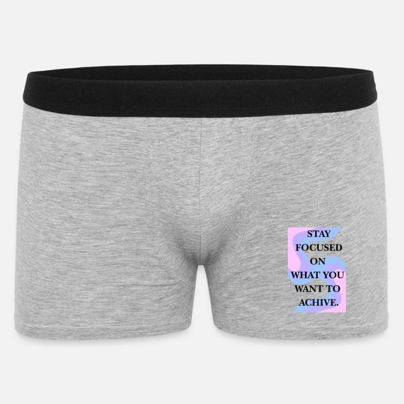 Restez concentré sur votre objectif - Boxer Homme - gris chiné