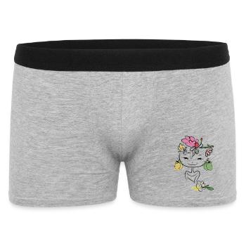 Girl with lemons as earrings - Men's Boxer Shorts - heather grey - Front