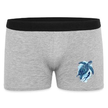 The Great Turtle & Diver - Men's Boxer Shorts - heather grey - Front