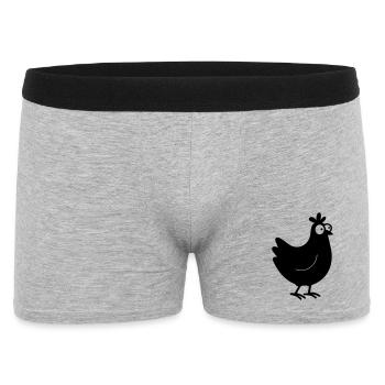poulet - Boxer Homme - gris chiné - Devant