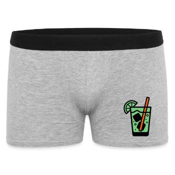 Cocktail Glass Summer Drink Vacances de garçon pour filles - Boxer Homme - gris chiné - Devant