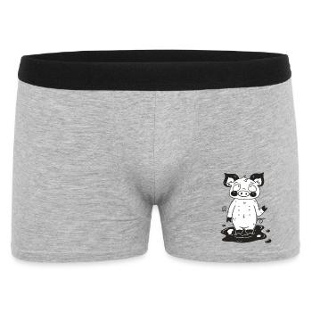 Bar de dessins animés Mud Pig - Boxer Homme - gris chiné - Devant