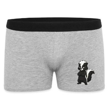 Mascotte moufette confiante - Boxer Homme - gris chiné - Devant