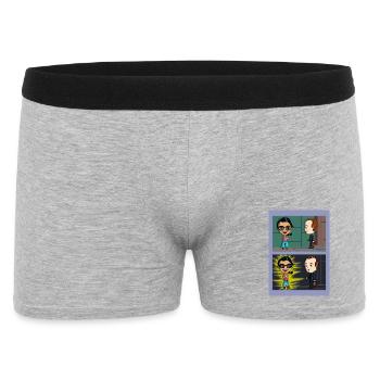 A short story in two illustrations - Men's Boxer Shorts - heather grey - Front