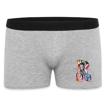 Colorful Cyclist in the Whirlpool - Men's Boxer Shorts - heather grey - Front