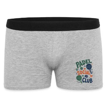Vintage Padel Social Club - Männer Boxer Shorts - Grau meliert - Vorne