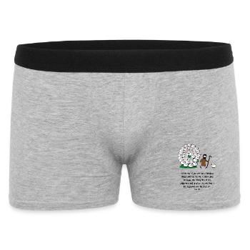 Shepherd and flock: comic scene - Men's Boxer Shorts - heather grey - Front