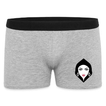 BW Woman Geometrische Schönheit, die Aufmerksamkeit erregt - Männer Boxer Shorts - Grau meliert - Vorne