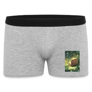 Sun hamster in the grass - Men's Boxer Shorts - heather grey - Front