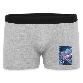 Axolotl Abgrundfeenfisch - Männer Boxer Shorts - Grau meliert - Vorne