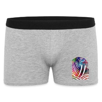 Colorful Walrus in Watercolor Lines - Men's Boxer Shorts - heather grey - Front