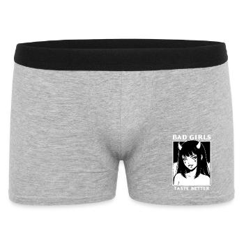 Bad Girl aux cornes – De bon goût - Boxer Homme - gris chiné - Devant
