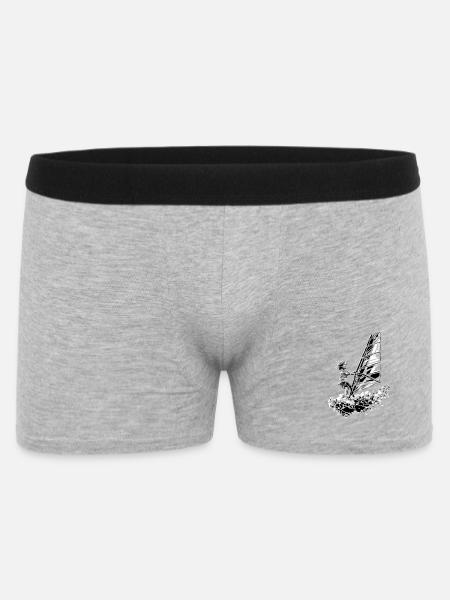 Windsurfer-Kind - Männer Boxer Shorts - Grau meliert