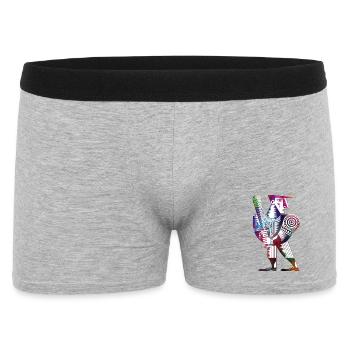 Baseballspieler - Männer Boxer Shorts - Grau meliert - Vorne