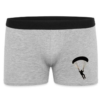 Paragleiter Silhouette - Männer Boxer Shorts - Grau meliert - Vorne